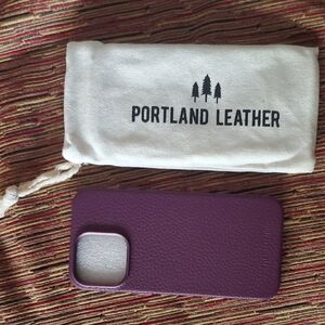 New Portland Leather Eggplant Phone Cover Iphone 15 Pro Max